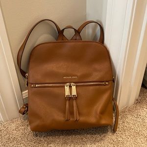 Michael Kors camel backpack EUC